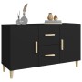 Credenza Nera 100x36x60 cm in Legno Multistrato