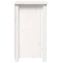 Comodini 2 pz Bianca 40x35x61,5 cm in Legno Massello di Pino