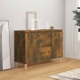 Credenza Rovere Fumo 103,5x35x70 cm in Legno Multistrato