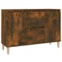 Credenza Rovere Fumo 103,5x35x70 cm in Legno Multistrato