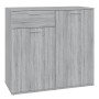 Credenza Grigio Sonoma 80x36x75 cm in Legno Multistrato