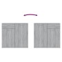 Credenza Grigio Sonoma 80x36x75 cm in Legno Multistrato