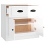 Credenza Bianco Lucido 70x35,5x67,5 cm in Legno Multistrato