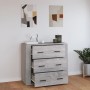 Credenza Grigio Sonoma 80x33x70 cm in Legno Multistrato