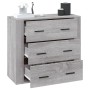 Credenza Grigio Sonoma 80x33x70 cm in Legno Multistrato