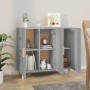 Credenza Grigio Sonoma 90x34x80 cm in Legno Multistrato