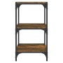 Libreria rovere fumo 40x33x70,5cm Legno Multistrato e Acciaio