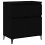 Credenza Nero 60x35x70 cm in Legno Multistrato