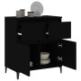 Credenza Nero 60x35x70 cm in Legno Multistrato