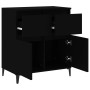 Credenza Nero 60x35x70 cm in Legno Multistrato