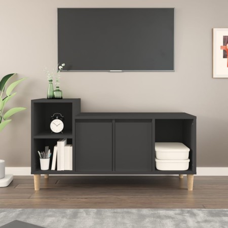 Mobile Porta TV Nero 100x35x55 cm in Legno Multistrato