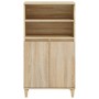 Credenza Rovere Sonoma 60x36x110 cm in Legno Multistrato