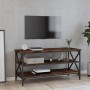 Mobile TV Rovere Fumo 100x40x50 cm in Legno Multistrato