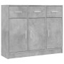 Credenza Grigio Cemento 91x28x75 cm in Legno Multistrato