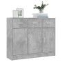 Credenza Grigio Cemento 91x28x75 cm in Legno Multistrato