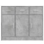 Credenza Grigio Cemento 91x28x75 cm in Legno Multistrato