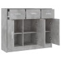 Credenza Grigio Cemento 91x28x75 cm in Legno Multistrato