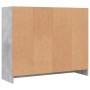 Credenza Grigio Cemento 91x28x75 cm in Legno Multistrato