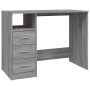 Scrivania Cassetti Grigio Sonoma 102x50x76 cm Legno Multistrato