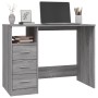 Scrivania Cassetti Grigio Sonoma 102x50x76 cm Legno Multistrato