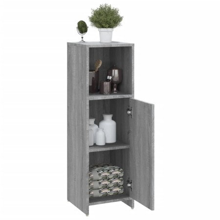 Armadietto Bagno Grigio Sonoma 30x30x95 cm in Legno Multistrato