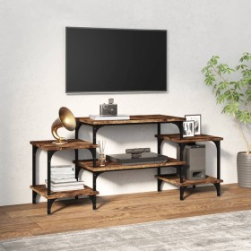 Mobile Porta TV Rovere Fumo 117x35x52 cm in Legno Multistrato