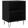 Comodini 2 pz Neri 40x30x50 cm in Legno Multistrato
