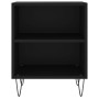 Comodini 2 pz Neri 40x30x50 cm in Legno Multistrato