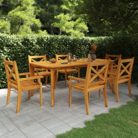 Tavolo da Giardino 200x100x75 cm Legno Massello di Acacia