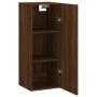 Mobile a Parete Rovere Marrone 34,5x34x90 cm Legno Multistrato