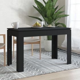 Tavolo da Pranzo Nero 120x60x76 cm in Legno Multistrato