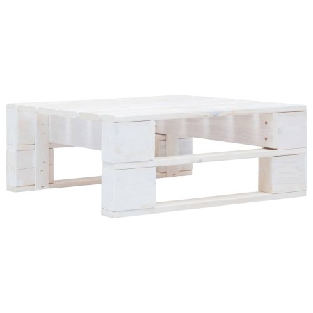 Set Divani in Pallet con Cuscini 6 pz in Pino Impregnato Bianco