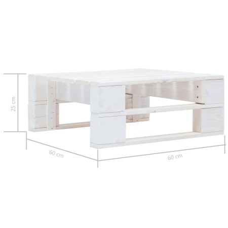 Set Divani in Pallet con Cuscini 6 pz in Pino Impregnato Bianco