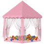 Tenda da Gioco Principessa con 250 Palline 133x140 cm Rosa