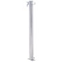 Colonna d'Acqua da Giardino 80 cm Acciaio Inox Rotonda