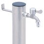 Colonna d'Acqua da Giardino 80 cm Acciaio Inox Rotonda