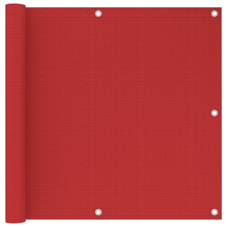 Schermo Frangivista per Balcone Rosso 90x500 cm in HDPE