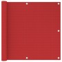 Schermo Frangivista per Balcone Rosso 90x500 cm in HDPE