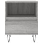 Comodini 2pz Grigio Sonoma 40x35x50 cm in Legno Multistrato