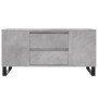 Tavolino Salotto Grigio Cemento 102x44,5x50cm Legno Multistrato