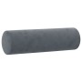 Cuscini Decorativi 2 pz Grigio Scuro Ø15x50 cm in Velluto