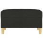 Poggiapiedi Nero 70x55x41 cm in Tessuto