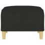 Poggiapiedi Nero 70x55x41 cm in Tessuto