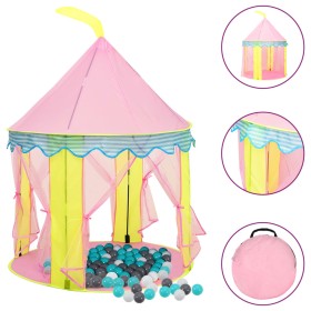 Tenda da Gioco per Bambini Rosa con 250 Palline 100x100x127 cm