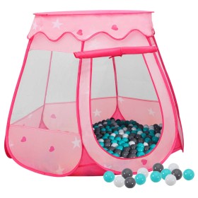 Tenda da Gioco per Bambini Rosa con 250 Palline 102x102x82 cm