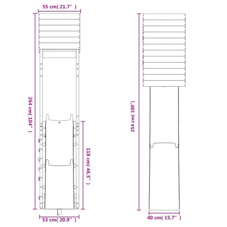 Set da Gioco da Esterno in Legno Massello di Douglas