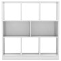 Libreria Bianco Lucido 97,5x29,5x100 cm in Legno Multistrato