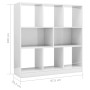 Libreria Bianco Lucido 97,5x29,5x100 cm in Legno Multistrato