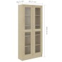 Armadietto Vetrina Rovere Sonoma 82,5x30,5x185,5 cm Multistrato