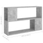 Libreria Grigio Cemento 100x24x63 cm in Truciolato